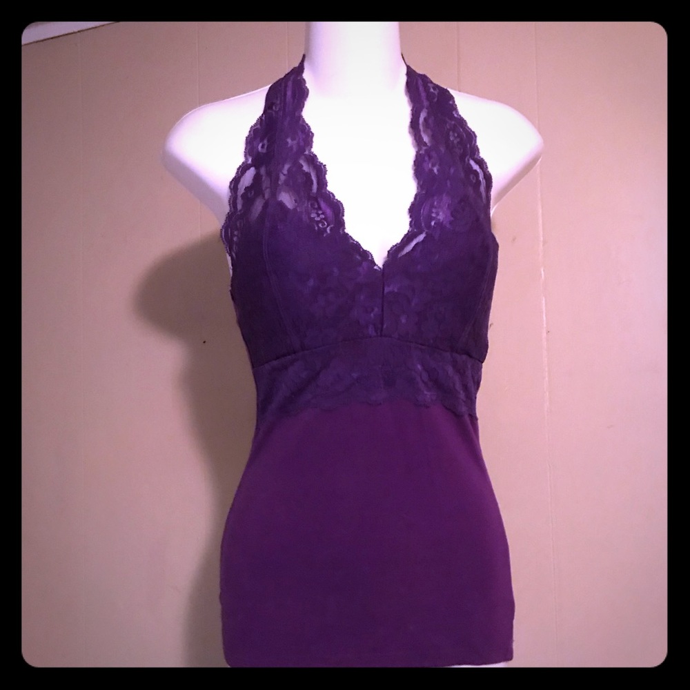 Lace halter top